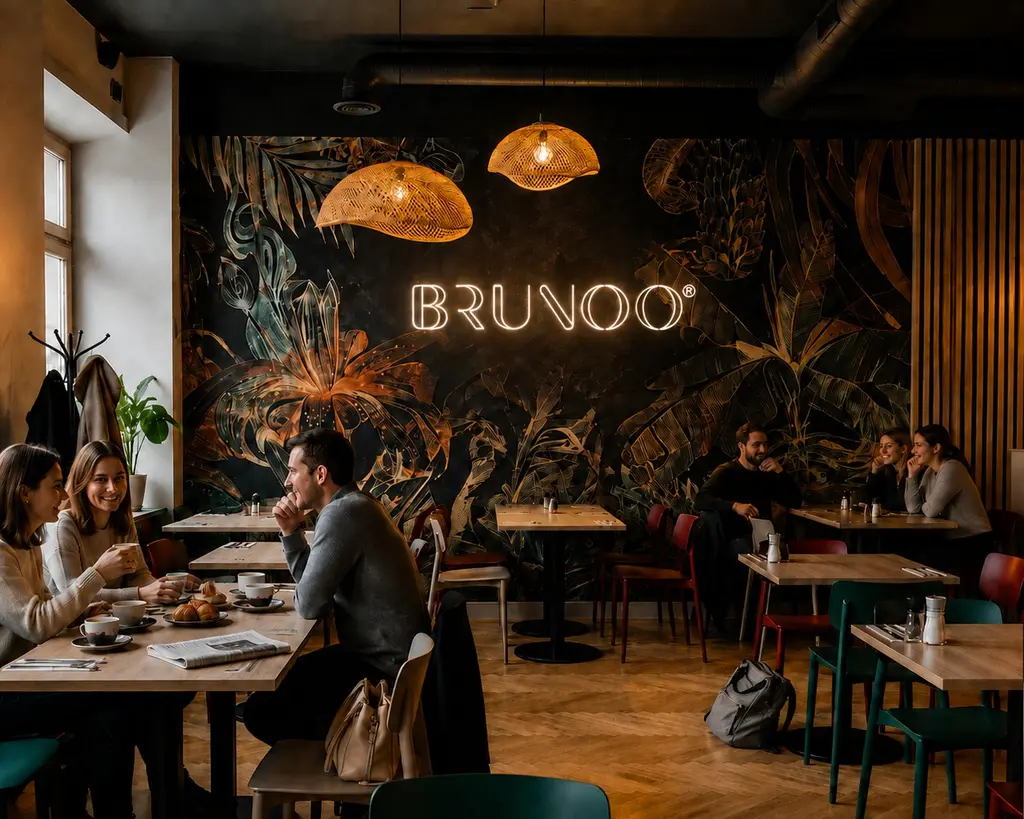 Wnętrze bistro BRUNOO w Kraśniku