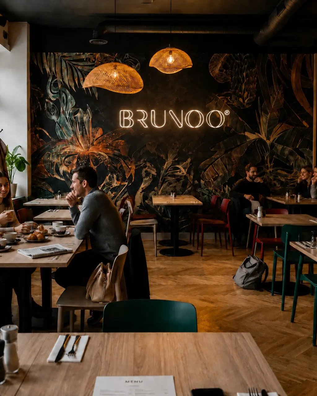 Wnętrze bistro BRUNOO w Kraśniku